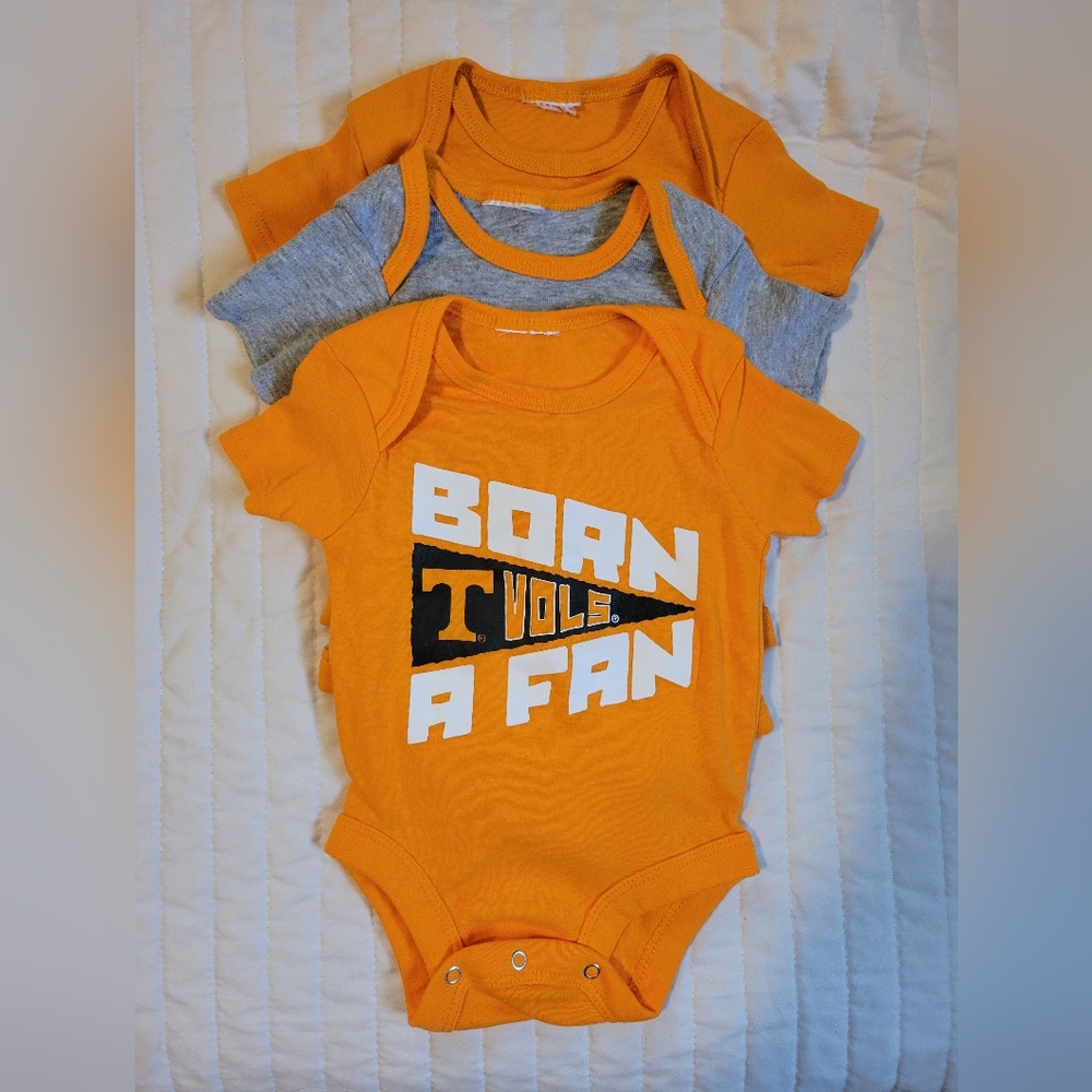 Set of 3 0-3M Baby Tennessee Volunteers Onesies